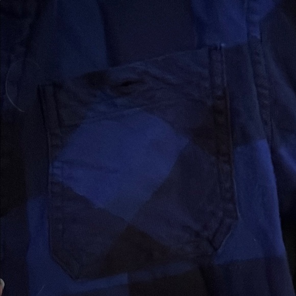 Blue and Black Checkered Men’s Flannel - Picture 4 of 7